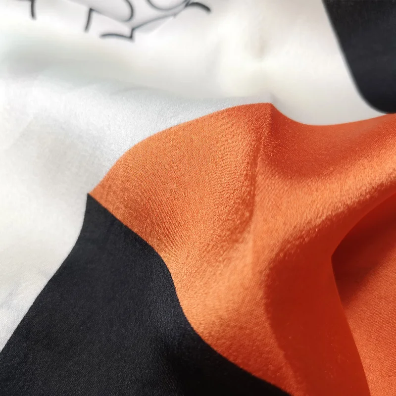 50X50CM Satin Silk square Scarf Print stewardess Hair Tie Band For Business Party Women Handkerchief Head Neck Rings Hair Scarf 6
