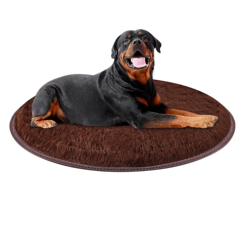 Coral Fleece Kennel Dog Cat Pads Warm Puppy Round Bed Mat For Small Big Large Pet Lounger Sofas Labrador Blanket Cushion N21 (5)