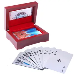Подарочная деревянная коробка с Россией стиль пластиковые игральные карты непромокаемые прочные карты для покера из ПВХ креативный