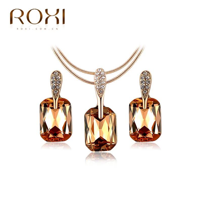 ROXI Brand Retro Necklaces Earrings Jewelry Sets Rose Gold
