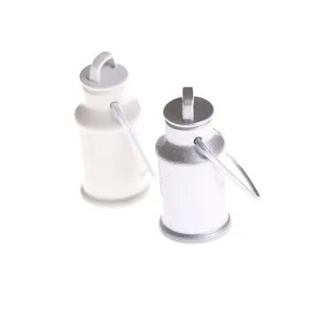 

Miniature Milk Jars Barrel With Lids Kitchen Can Bucket Dollhouse Toys Fashion