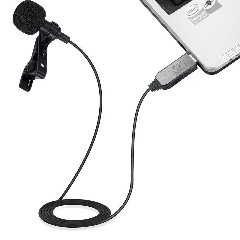 EastVita USB микрофон петличка клип на всенаправленный конденсаторный мини для