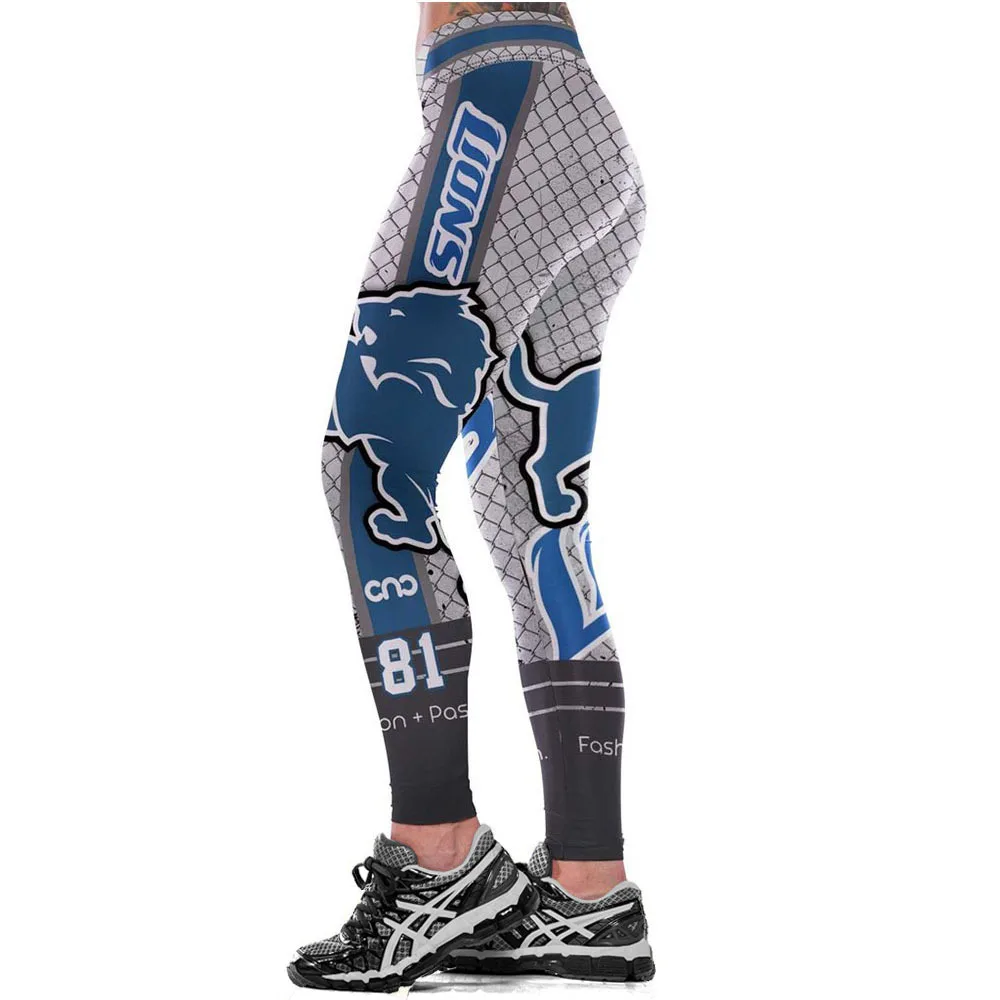 

Unisex Football Team Lions 81 Print Tight Pants Workout Gym Training Running Yoga Sport Fitness Exercise Leggings Dropshipping