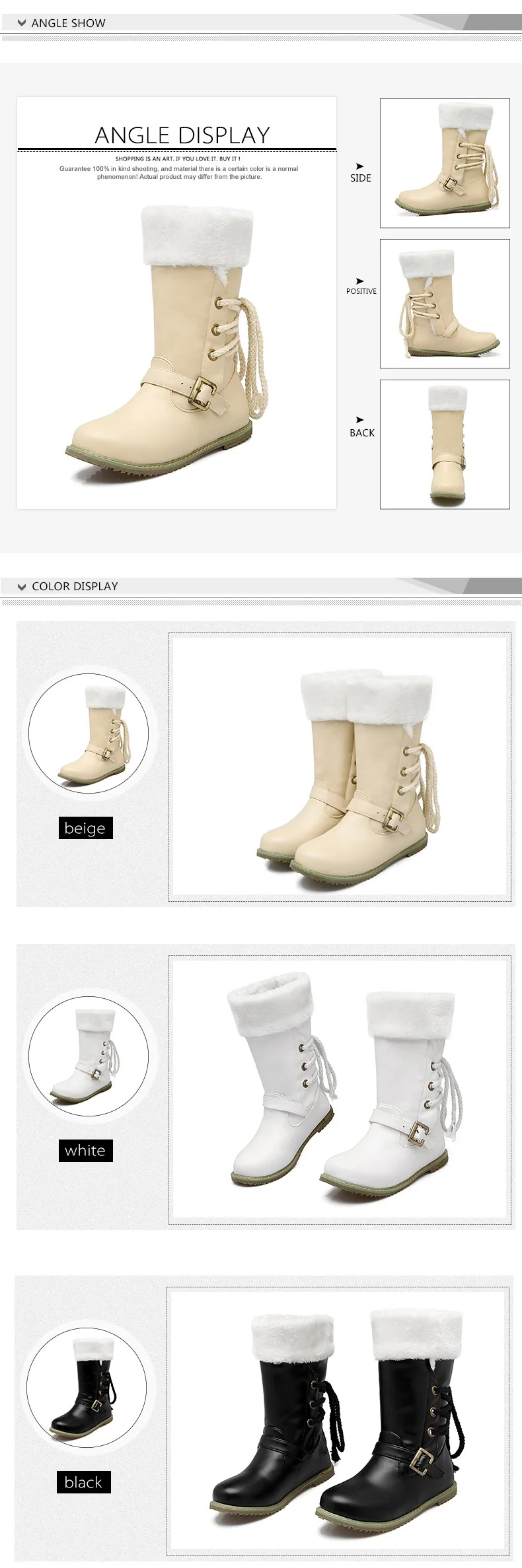 2018 New Korean Belt Buckle Womens Ladies Black Ankle Martin Boots Size 6 White Beige Womens Winter Casual Shoes Cheaps7