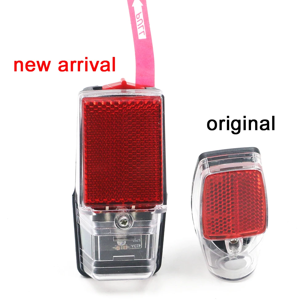 Cheap JS Red LED Bike Rear Light Mount on the Fender with Battery Safety Warning Bicycle Tail light Lamp Bycicle Accessories  MTB 1