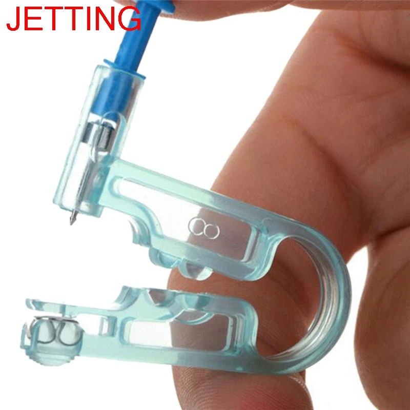 

No Pain Ear Piercing Kit 1Set Gun+Stainless Steel Stud+Alcohol Prep Pad Disposable Safe Sterile Body Piercing Women