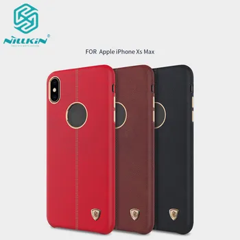 

10pcs/lot Wholesale Original Nillkin Englon PU Leather back Cover Case Vintage lether PC case for Apple iphone XS Max case cover