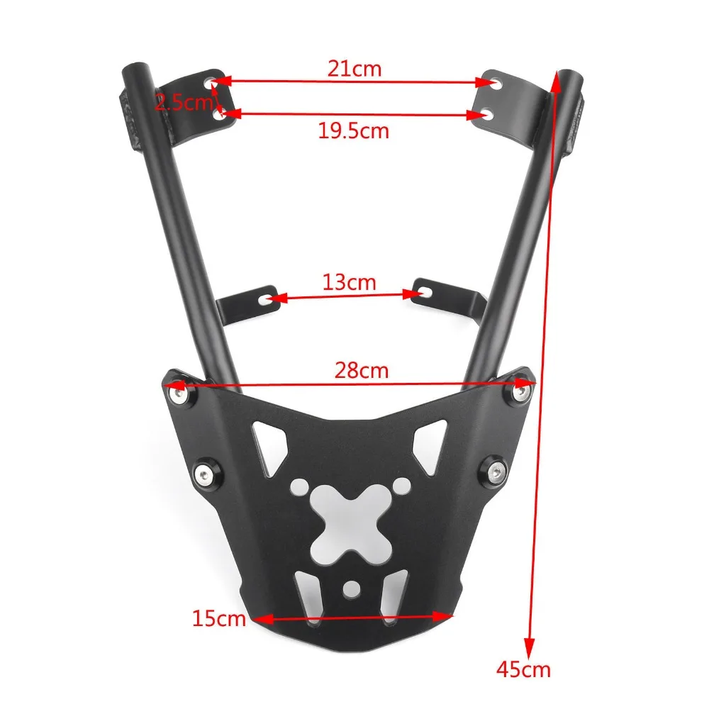 Мотоциклетный алюминиевый багажный Топ, задний кронштейн, стойка для переноски, полка, бар, крыло, поддержка для KTM Duke 125 200 390