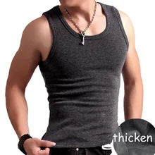 Зимний бархатный утепленный мужской хлопковый жилет Молодежный теплый плотный шерстяной жилет для бодибилдинга мужской жилет для фитнеса мужская майка