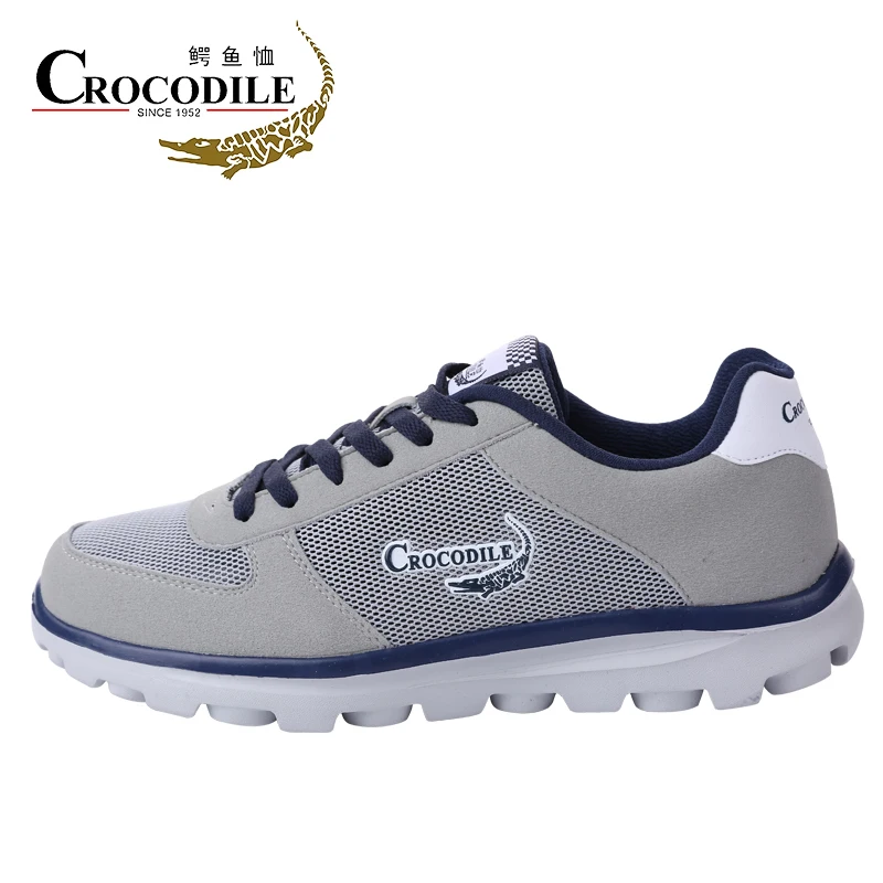 CROCODILE Men Sneakers Male Air Mesh Loafers Cushioning Walking Shoes Men Athletic Jogging Sport