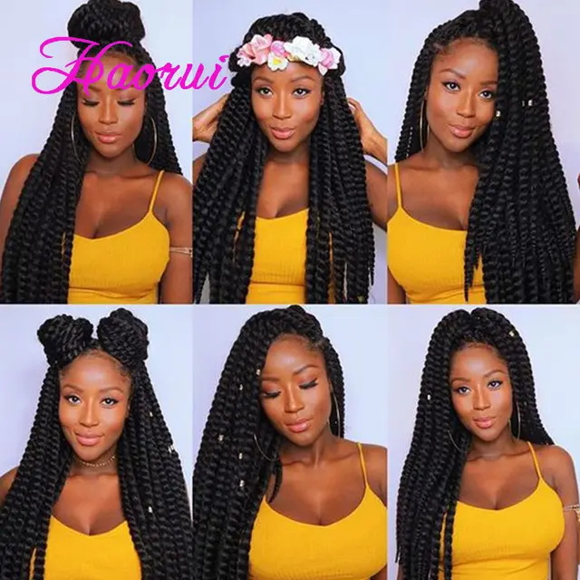 Haorui Short Crochet Hair Extensions Havana Mambo Twist Haorui Short Crochet Hair Extensions Havana Mambo Twist Braids Extension Senegal Marley Twists