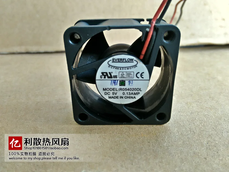 Оригинальный EVERFLOW R054020DL 5V 0 13 4020 2 линии 4CM40*40*20 мм вентилятор охлаждения шасси |