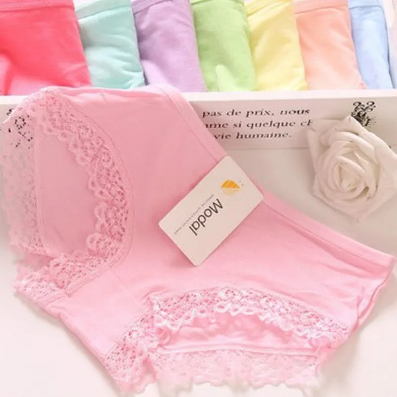 

5 Pc/Lot Sexy Panties Pure Cotton Underwear Cute Girl Sexy Panty Candy Color Briefs Seamless Ladies Panties