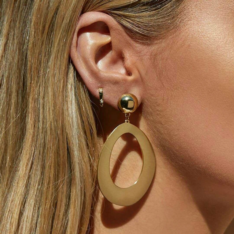 

New Fashion Popular Earrings Exaggerated Metal Drop Earrings Women Personality Hot Sell Accessories Wholesale