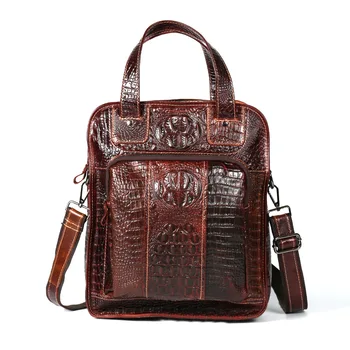 

High Quality Unisex Genuine Leather Crossbody Bags Messenger Handbag Double Shoulder Bag Multifunctional High Capacity Bag