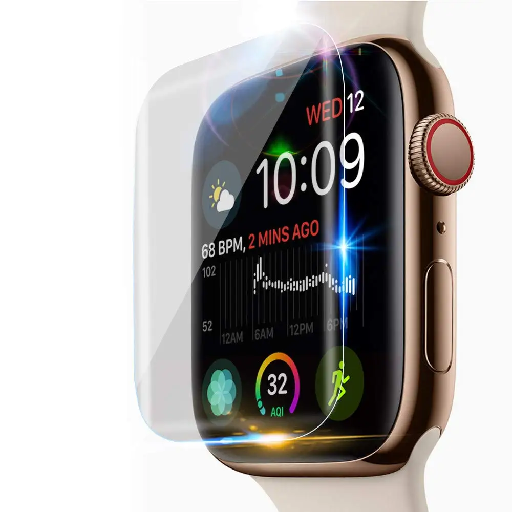 Взрывозащищенная мембрана для Apple Watch для iwatch серии 4 44 40 мм Полное покрытие стекло экрана Защитная пленка для Apple Watch