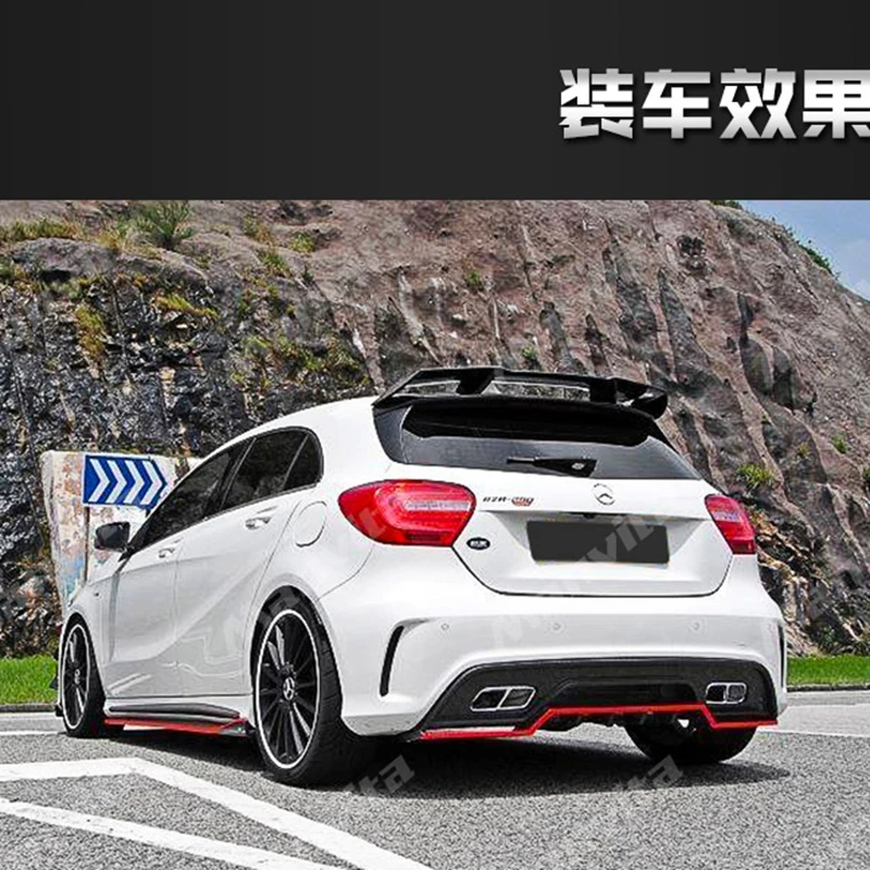 Для Mercedes-benz A класс W176 A160 A180 A200 A250 A45 AMG ABS Пластик черный глянец Цвет задний спойлер на крыше крыло багажника губ загрузки