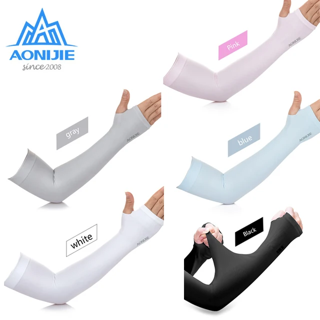 1 Pair Arm Warmers Sun UV Protection Cycling Arm Sleeves Breathable Running UV Protection Cooling Arm Sleeves for Outdoor Sports