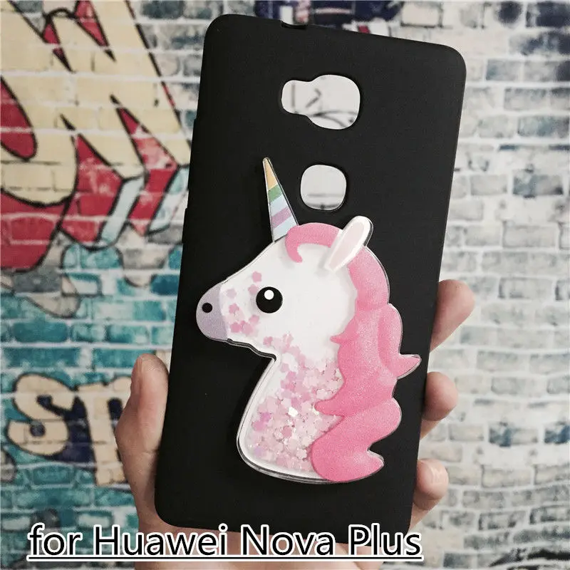 

Leather Glitter Wallet Case for Huawei Nova Plus Cover Flip Capa Cute Cartoon OWL Soft TPU Funda