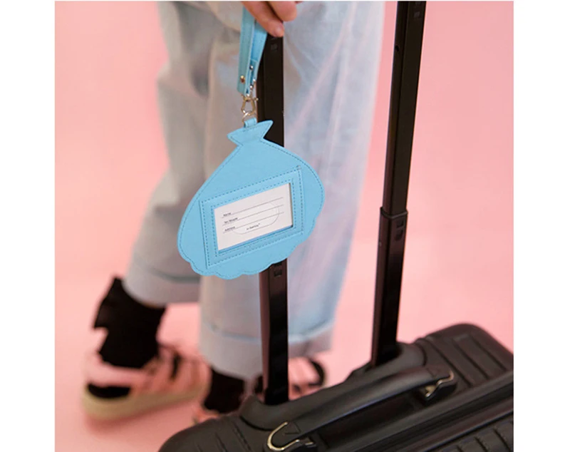 Блестки в форме ракушки Женская багажная бирка для чемодана Id Адрес Этикетка держатель тегов аксессуары для путешествий Обложка для автобусной карты для девочек