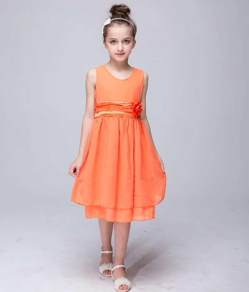 orange dresses for kids
