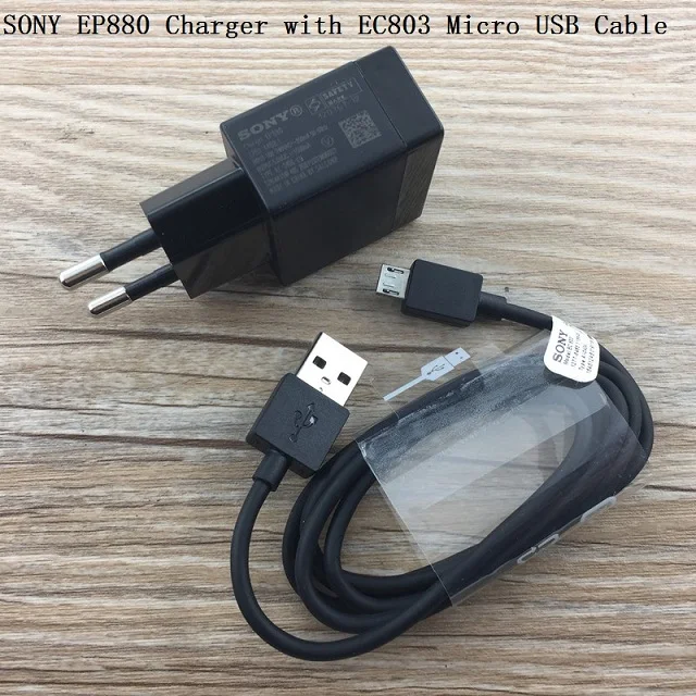Original SONY 5V 1.5A EU Charger adapter +micro USB or Type C Cable for