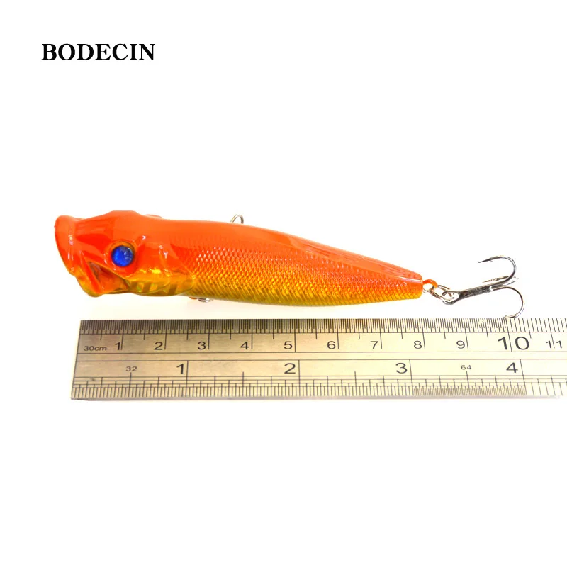 Fishing Lures Poper Hard Artificial Laser Bait 5pcs Topwater Floating Poper Lure Hooks Crank Wobblers Tackle Tool 3D Eyes Fish (7)