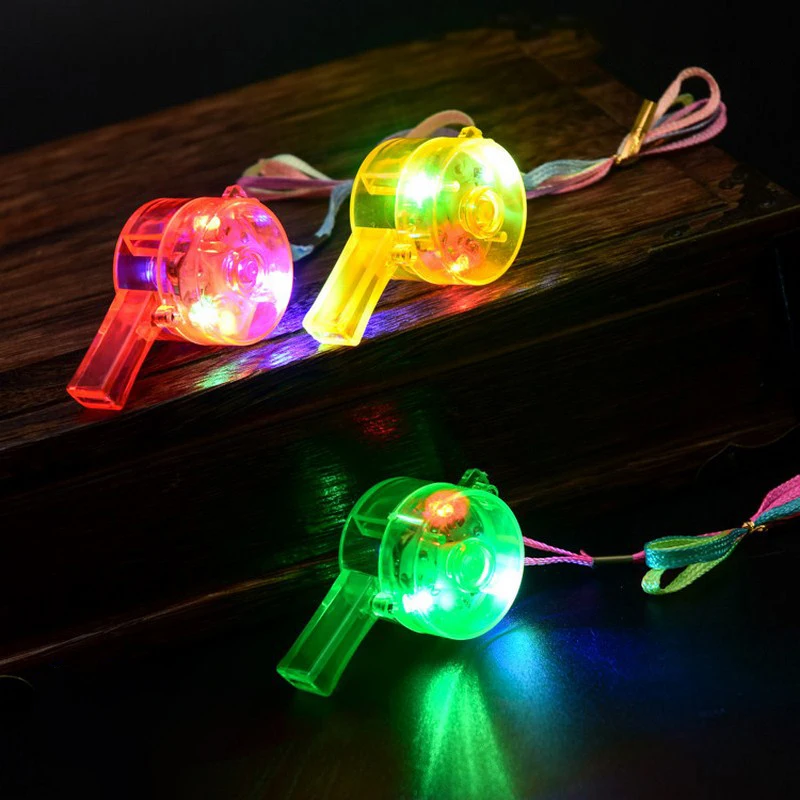 

Colorful whistle LED Flash Light Emitting Whistle Kids Luminous Blowing Toys Cheerful Voice for Patry Concert Ball bar karaoke