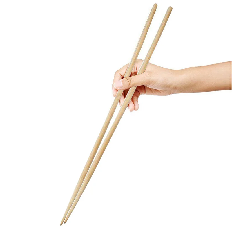 1pair 45cm Long Chopsticks Nature Wood Wooden Eco friendly Chopsticks
