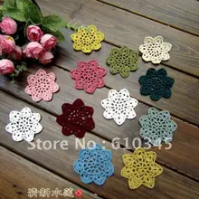 ЦВЕТАСТАЯ Салфетка ручное вязание крючком Doily/подстаканник, подстаканник, подстаканник 7 см X 7 см 40 шт./партия кроше аппликация CD025