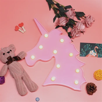 

TONGER Sweet LED Table Night Light Desk Lamp Marquee Unicorn Flamingo Pineapple Home Party Decoration 3D Desk Lamp