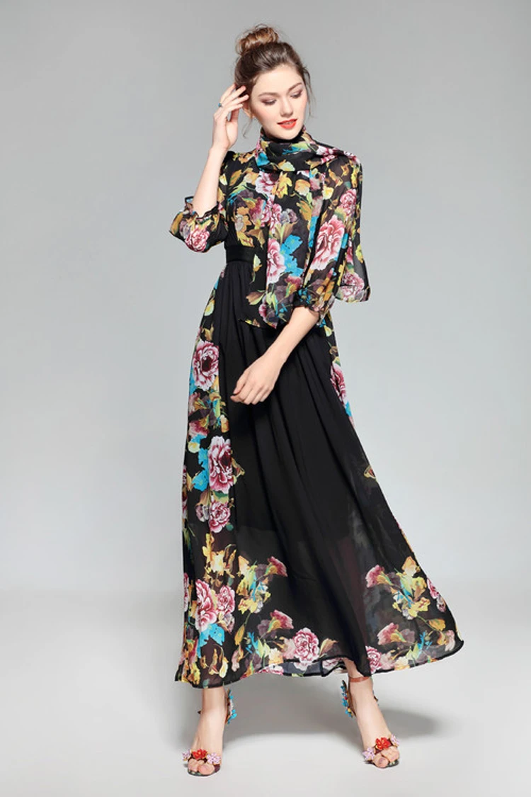Big black floral dresses (8)