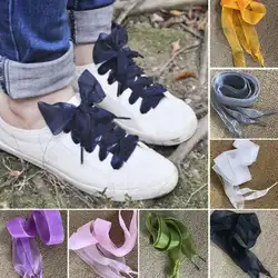 1 пара 110 см модная обувь на плоской подошве шелковые атласные шнурки для ботинок спортивная обувь шнурки для кроссовок шнурки для взрослых