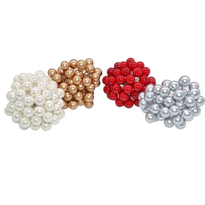 

10mm Mini Pearl Plastic Stamens Christmas Artificial Flowers Fruit berry Stamen for Wedding Party DIY Gift Box Wreath Decoration