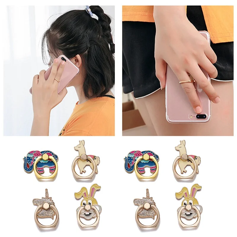 

1Pc UVR Animal Cat Mobile Phone Stand Holder Finger Ring Smartphone Cute Cat Holder Stand For Xiaomi Huawei All Phone