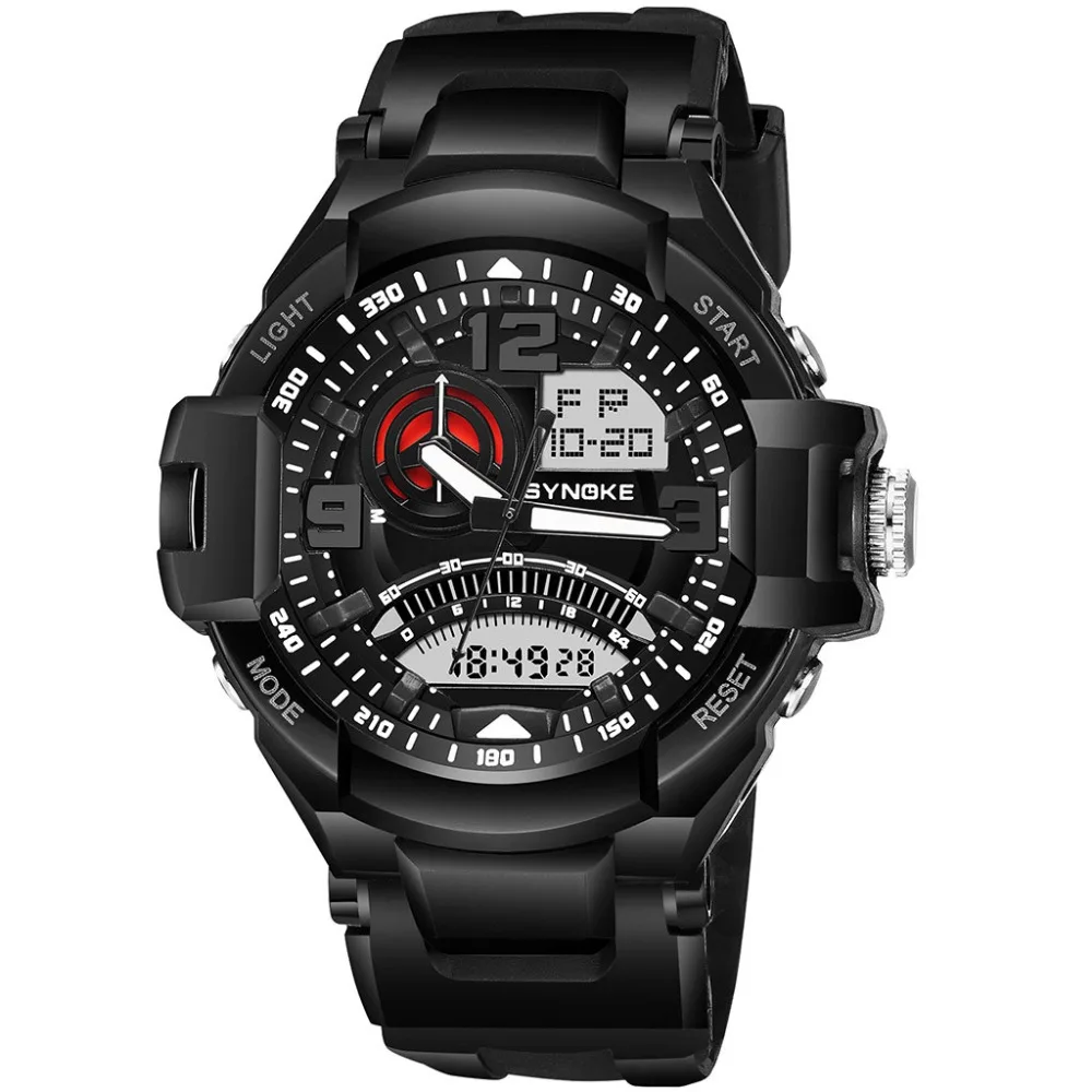 Новое поступление модные электронные часы спортивные модные многофункциональные светодиодный часы два времени Креативные Часы relogio masculino Q4