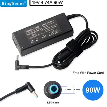 

Kingsener 19V 4.74A 90W 4.5*3.0mm AC Adapter Laptop Charger For HP Envy Touchsmart Sleekbook 15 17 M6 M7 Series