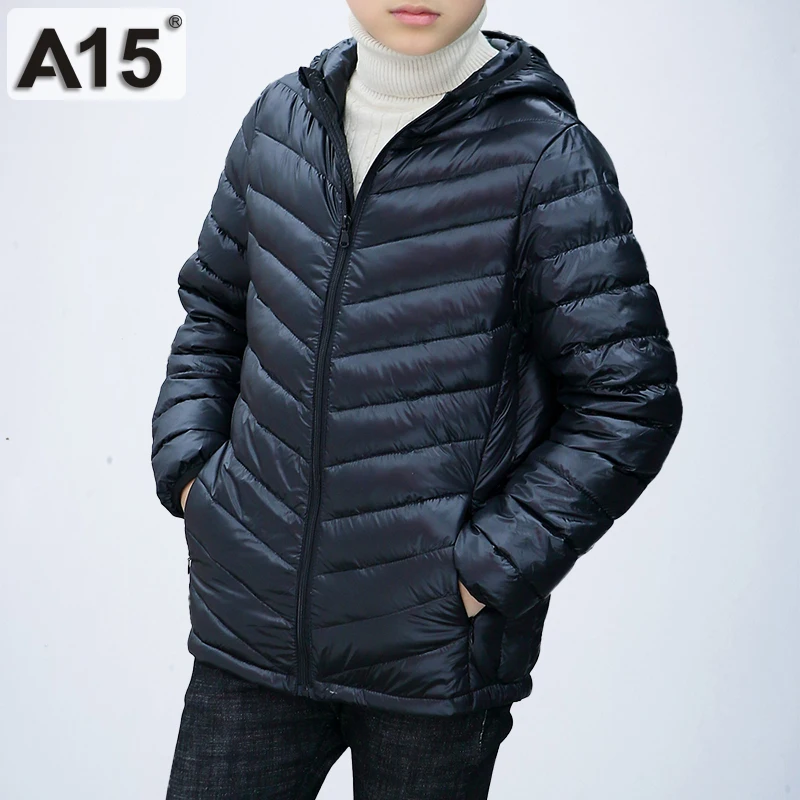 

A15 Children Clothing Boys Winter Jacket 2019 Brand Hooded Kids Girls Winter Coat Long Sleeve Warm Parka Outwears Big 10 12 Year