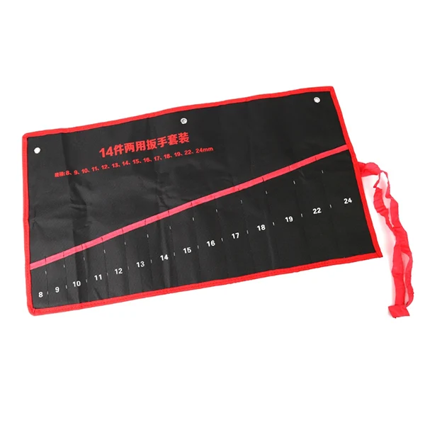 8/12/14 Pockets Canvas Spanner Wrench Tool Roll Up Storage Bags