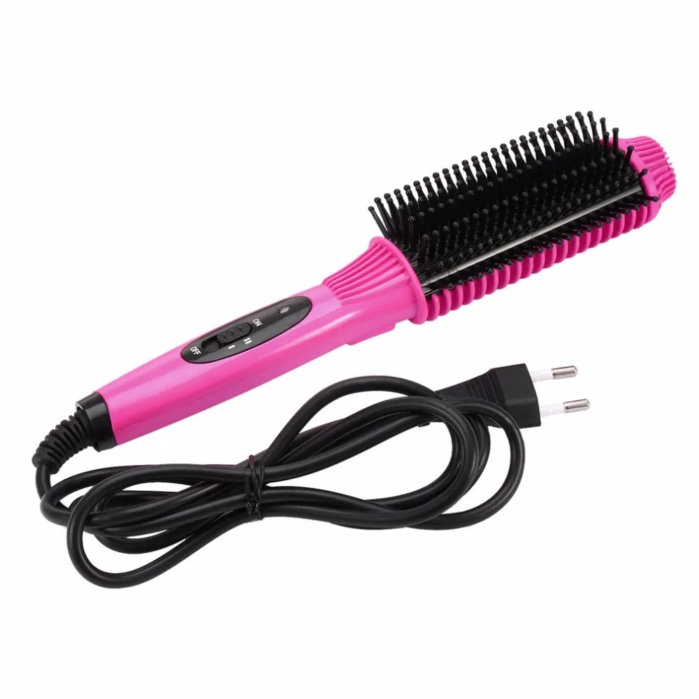 

Multi-functional 2 in1 Electric Straightener Curler Hair Comb Anti-scald Curling Irons Hair Care Comb Styling Tools EU Plug