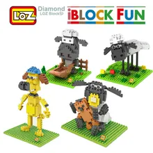 LOZ Blocks, алмазные строительные блоки, игрушки, фигурка овечки, 3D кирпичи, викторина, подарок, игрушка, частицы, собранные блоки для детей