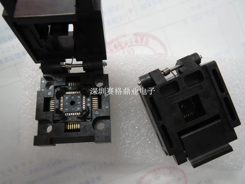 Clamshell FPQ-32-08-01 QFP32/TQFP32 spacing 0.8mm IC Burning seat Adapter testing Test Socket test bench in the stock | Компьютеры и