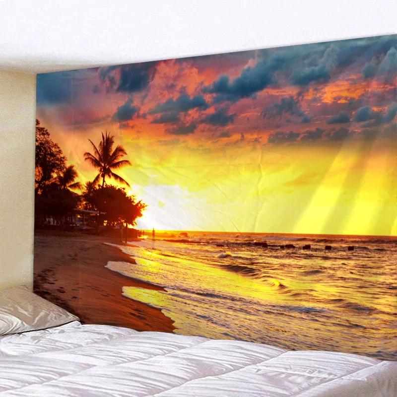 

Beacutiful Living Room Bedroom Decoration The Seaside Scenery Tapestry Sandy Beach Picnic Towel