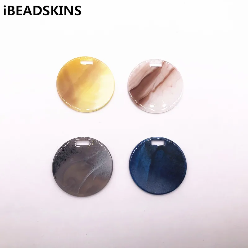 

New arrival! 41mm 50pcs Acrylic coin shape charm for earrings accessories/Earring parts Earring handmade jewelry making