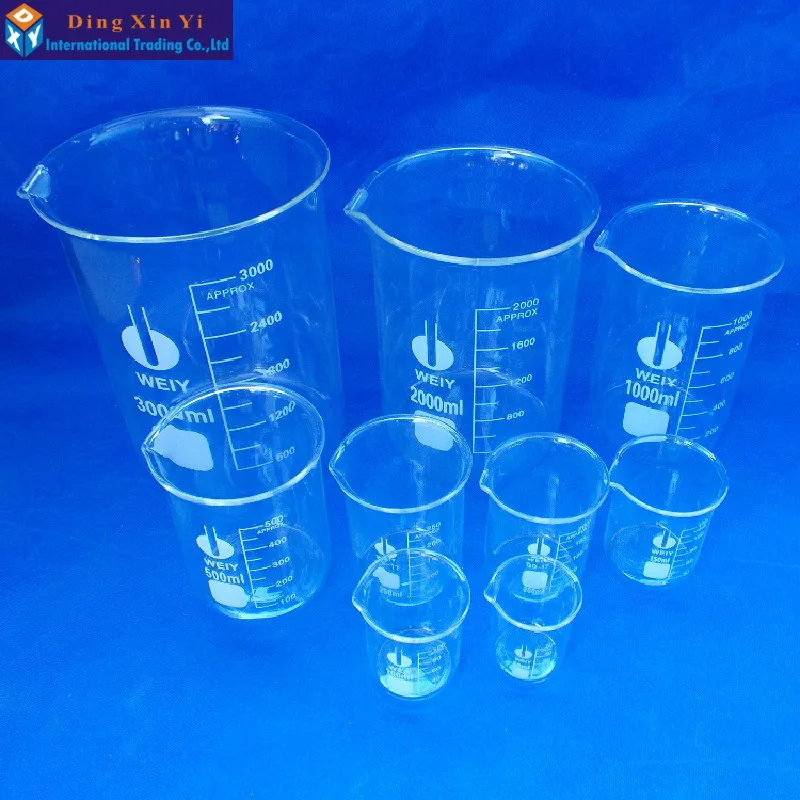 1PC 2000ml Glass beaker Lab Supplies Chemistry Laboratory Borosilicate Glass Transparent Beaker Thickened with Spout borosilicate glass beaker lab glassware