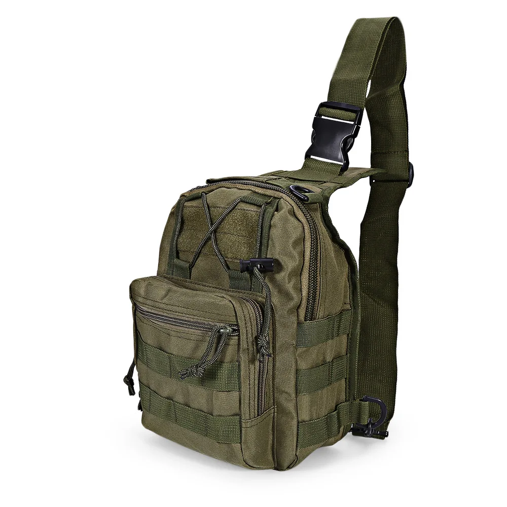Новинка, 9 цветов, 600D, на плечо, военный тактический рюкзак, унисекс, для кемпинга, туризма, охоты, камуфляжная сумка, сумка через плечо - Цвет: army green