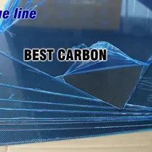400 мм x 500 мм синяя линия Глянцевая пластина из углеродного волокна, cf пластина, углеродный лист, углеродная панель