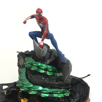 

Free Shipping Marvel Super Man Ps4 Spiderman Statue Only On Playstation Pvc Action Figure D19