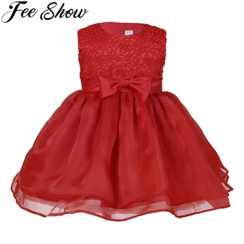

Newborn Baby Girl Floral Dress Princess Clothes Wedding Party Costume for Children 1 Years Birthday girls boutique style clothes