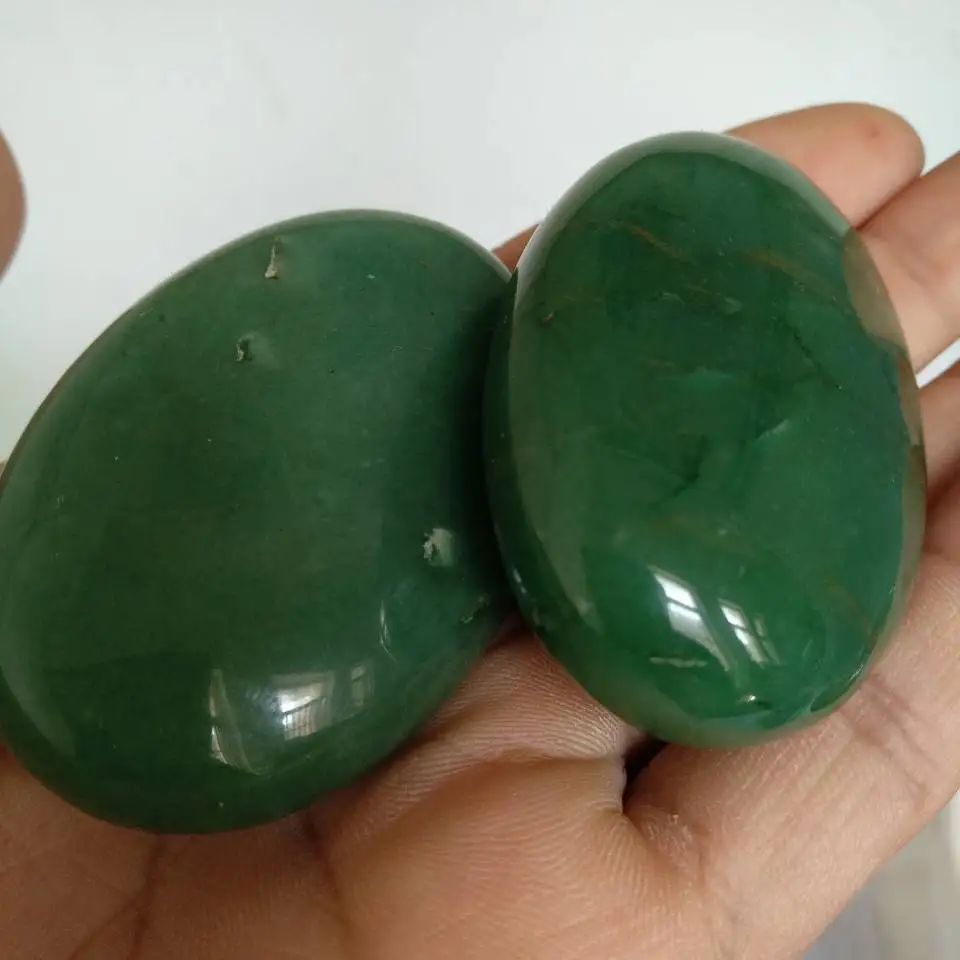 Натуральный зеленый кварц авантюрин рухнул камень Пальма Кристальный массаж Исцеление Рейки